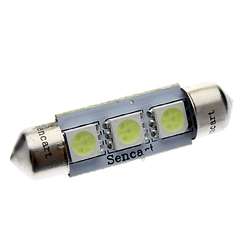 Гирлянда 39mm 1W 56LM 3x5050SMD Ice Blue Светодиодная лампа для чтения / номерного знака (12)