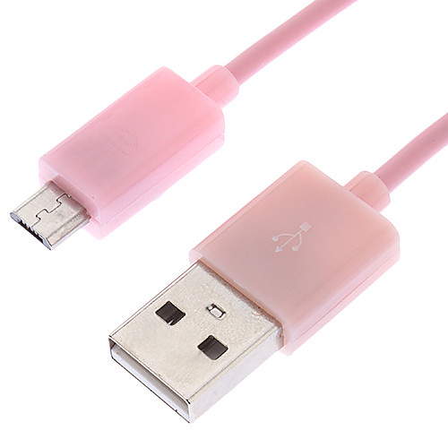 Micro USB к USB между мужчинами кабель Розовый (1M)