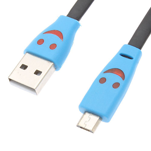 USB кабель для передачи данных со светодиодной мерцающий улыбающегося лица для мобильных телефонов Samsung (разных цветов)
