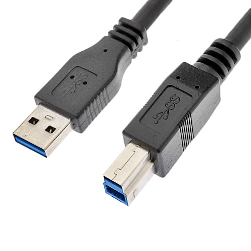 USB 3.0 тип мужчина к USB 3.0 типа B Мужской кабель черный (1,5 м)