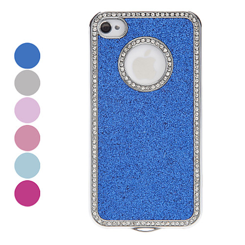 Алмазный кадров Мерцающий порошок Жесткий чехол для iPhone 4/4S (разных цветов)