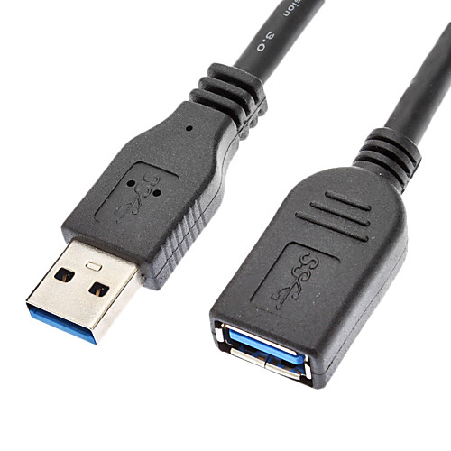 USB 3.0 тип мужчина к USB 3.0 тип женщин Полный упаковке кабель черный (1,5 м)