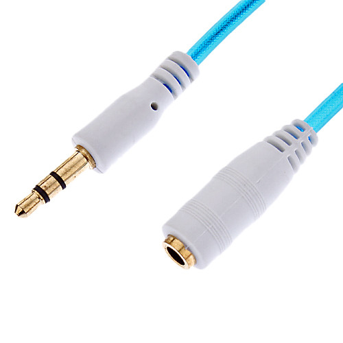 3,5 мм аудио Расширение женщин и мужчин кабель синий (1M)
