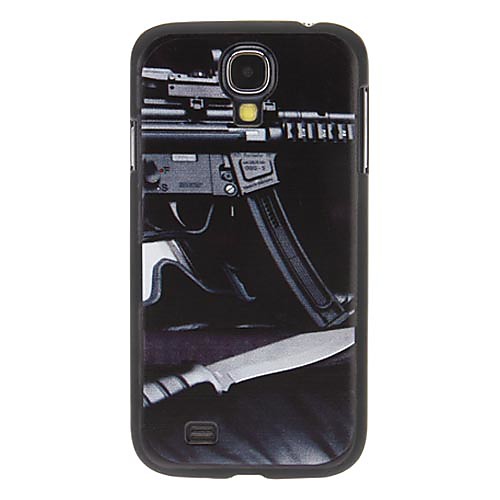 Пистолет и нож Pattern Жесткий чехол для Samsung Galaxy i9500 S4