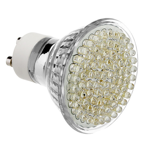 GU10 5W 80-LED 320-360LM 6000-6500K Природный белый свет светодиодных шарика пятна (230)