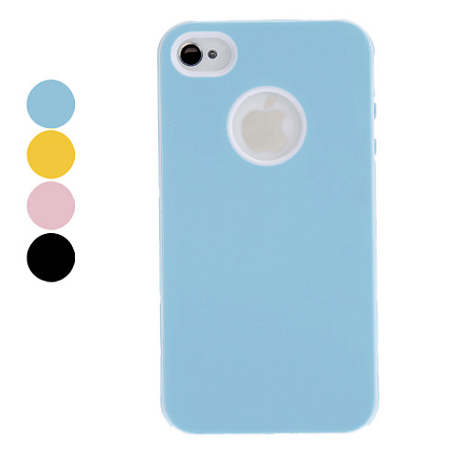 Solid Color Простой дизайн Жесткий чехол для iPhone 4/4S (разных цветов)