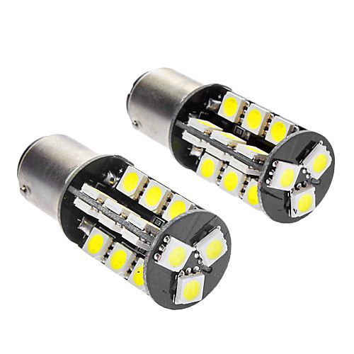 1142 / S23 5W 6000-6500K 350LM 27x5050SMD светодиодных Белый свет лампы для автомобилей (DC 12V, 1 пара)