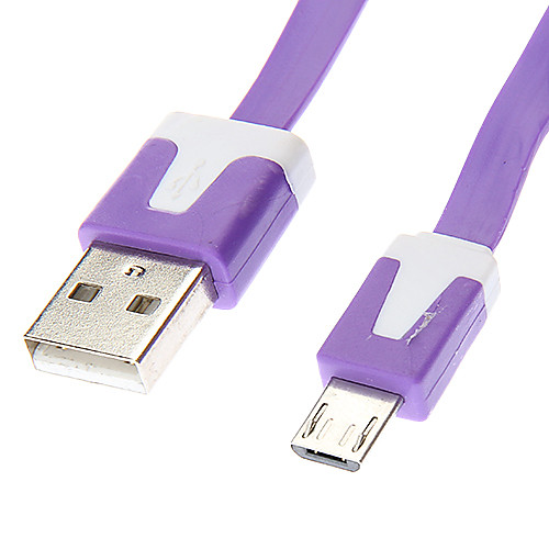 USB мужчина к Micro USB Мужской плоский фиолетовый Тип (2M)