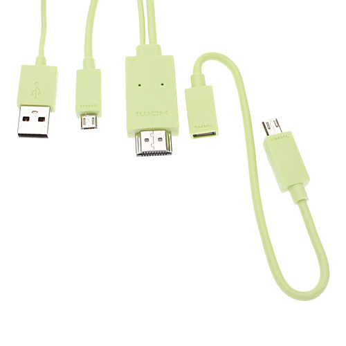 HDMI V1.3 для MHL Micro USB 2.0 Micro USB M / M кабеля для передачи данных Зеленый (1,8 м)