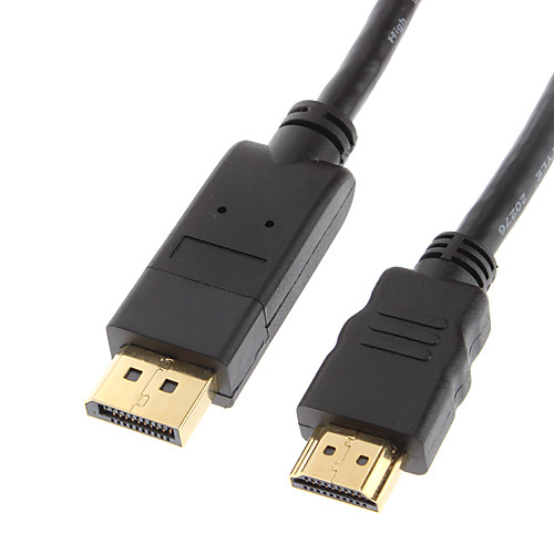 

мужчина DisplayPort к HDMI v1.3 мужчины кабель позолоченный черный (1,8 м)