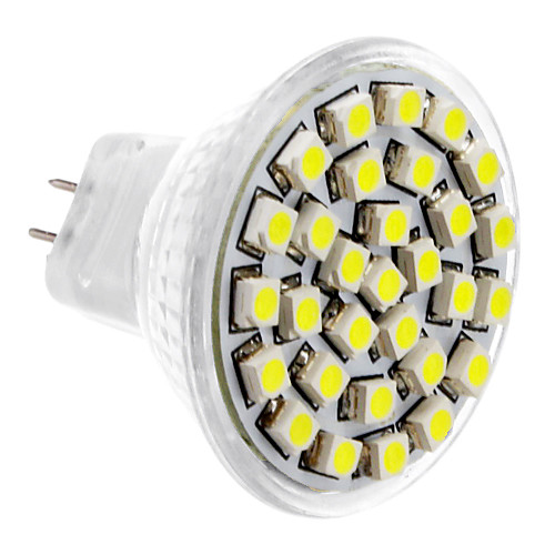 MR11 1.5W 30x3528SMD 150-180LM 6000-6500K Природный белый свет светодиодных шарика пятна (DC 12V)