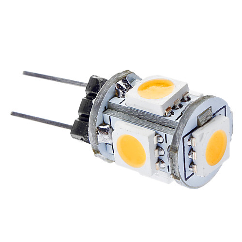 G4 1W 3000-3500K 65-75LM 5x5050SMD теплый белый свет Светодиодные лампы для автомобилей (DC 12V)