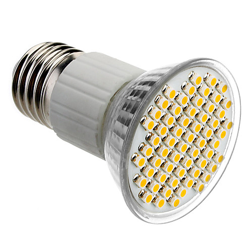 E27 4W 60x3528SMD 180-240LM 3000-3500K теплый белый свет Светодиодные пятно лампы (85-265В)