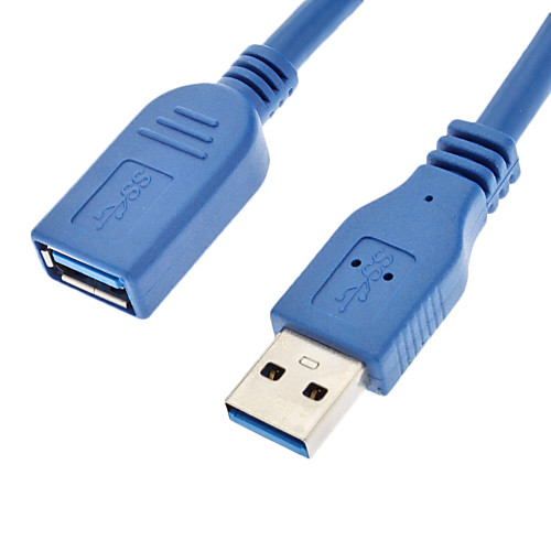 USB 3.0 тип мужчина к USB 3.0 тип женщин Полный упаковке кабель синий (1,5)