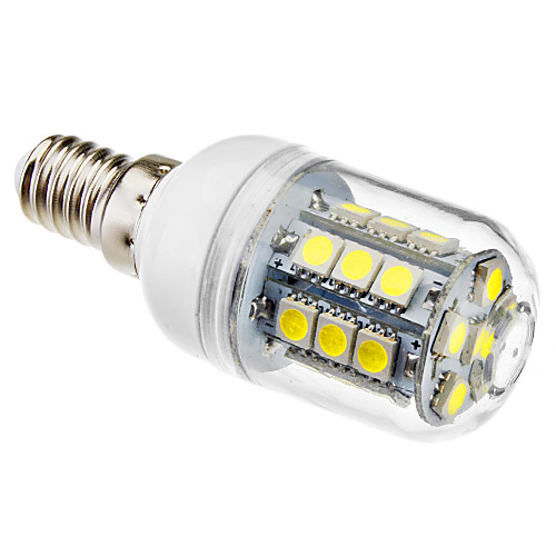 E14 27x5050 SMD 3,5 Вт 300 люмен 5500-6500 K светодиодная лампа-кукуруза, естественный белый цвет (230 В)