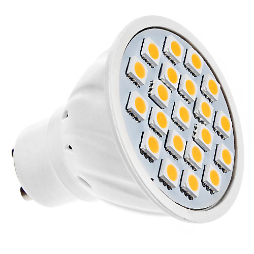 Точечная LED лампа (220V), теплый белый свет, GU10 5W 20x5050SMD 320L