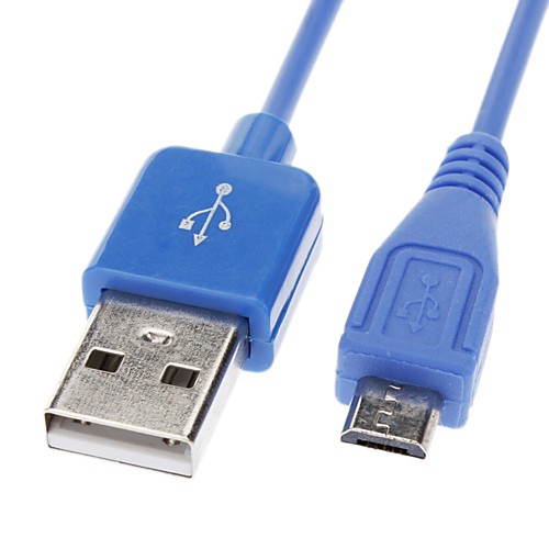 Micro USB к USB между мужчинами кабель для Samsung / Huawei / ZTE / Nokia / HTC Blue (1M)