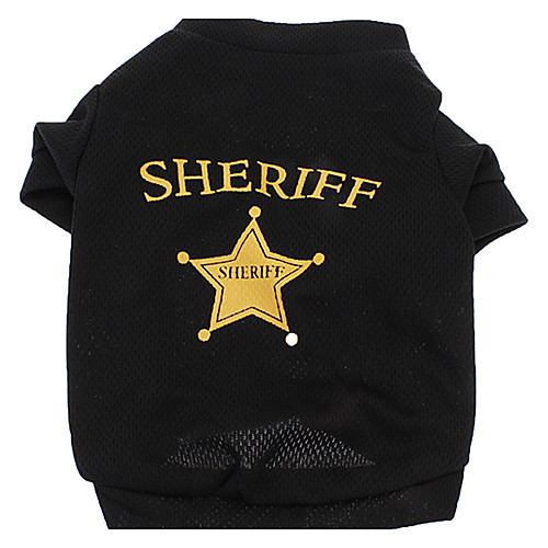 Шериф дышащий Терилен футболки для собак (XS-L)