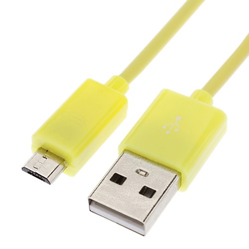 Micro USB к USB между мужчинами кабель для Samsung / Huawei / ZTE / Nokia / HTC Желтый (2М)