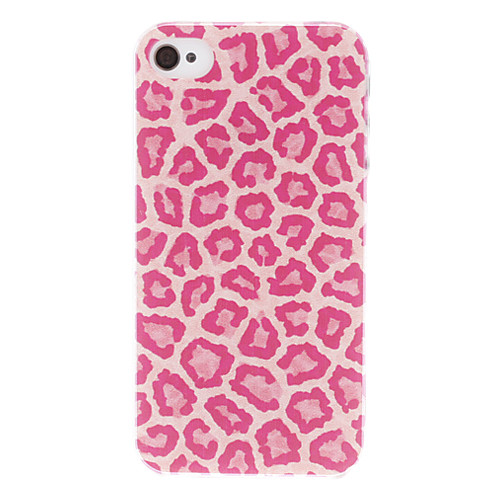 Rose Pattern Leopard печати прозрачная рамка Жесткий чехол для iPhone 4/4S