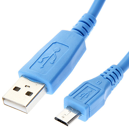 Micro USB к USB между мужчинами кабель для телефона синий (1M)