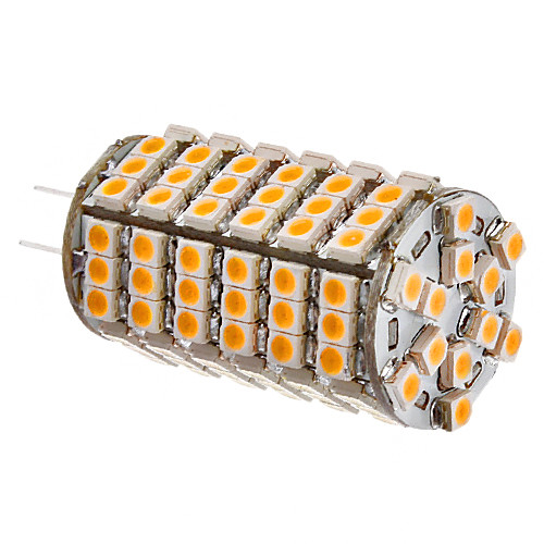 G4 102x3528SMD 6W 420-450LM 3000-3500K теплый белый свет мозоли СИД лампа (12)