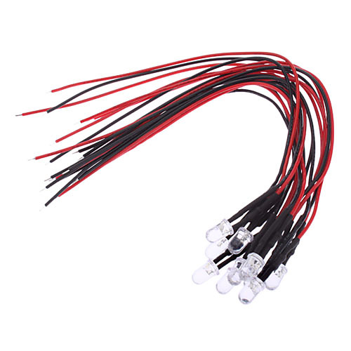 ST0421 5mm 0.1W DIY Red Light светодиодные лампы (10-Piece/DC 12V)