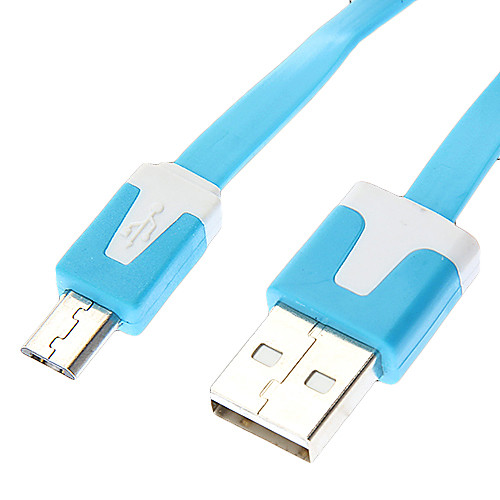 USB мужчина к Micro USB Мужской Вид Квартира Синий (3M)