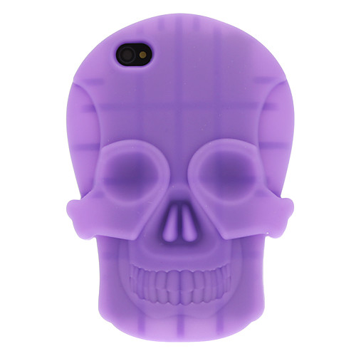 3D Solid Color Череп Силиконовые Мягкий защитный чехол для iPhone 4/4S (дополнительных цветов)