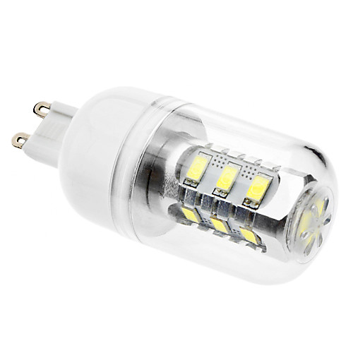 LED лампа типа Корн в стекле (AC 110-130/AC 220-240 V), натуральный белый свет, G9 7W 15x5630SMD 580-620LM 6000-6500K