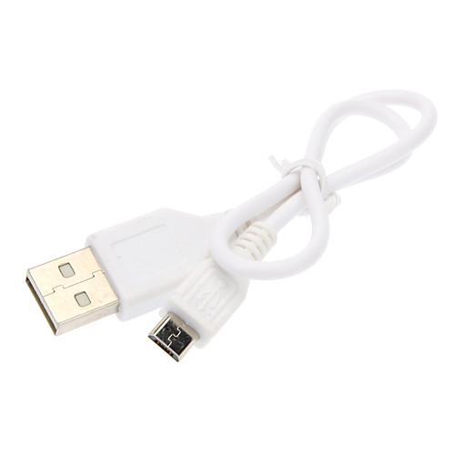 Micro USB 2.0 до USB 2.0 между мужчинами кабель для передачи данных белая (0,3 M)