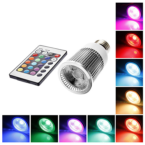 E27 5W RGB свет дистанционным управлением Светодиодные пятно лампы (85-265В)