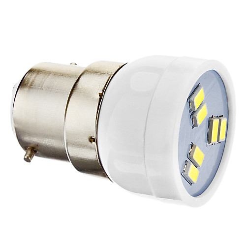 B22 2W 6x5630SMD 160-180LM 6000-6500K Природный белый свет светодиодных шарика пятна (220-240V)