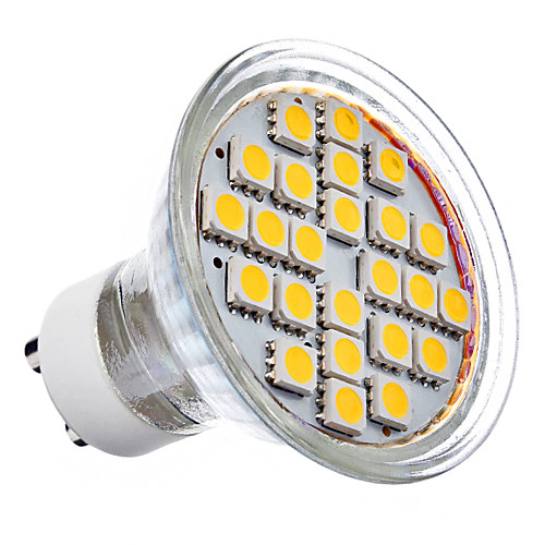 Светодиодная точечная лампа GU10 5W 2700K 360LM 24x5050SMD теплый белый свет (220-240V)