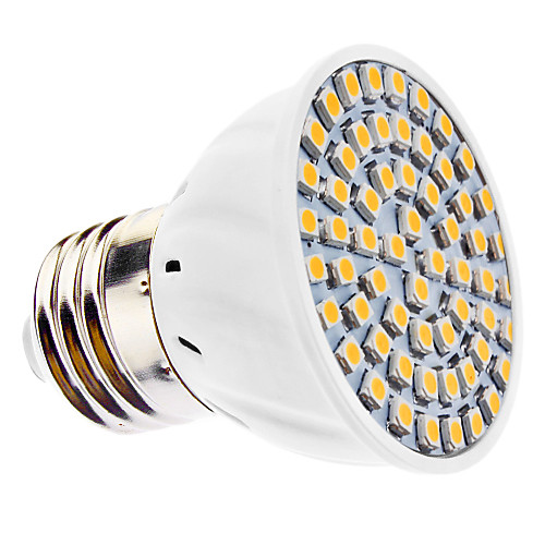 E27 3W 60x3528smd 210-240LM 3000-3500K теплый белый свет водить пятна лампы (AC 110-130/ac 220-240)