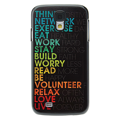 Красочные буквы образца Алюминиевый жесткий чехол для Samsung Galaxy i9500 S4