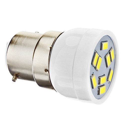 B22 9x5630SMD 3W 240-270LM 6000-6500K Природный белый свет светодиодных шарика пятна (220-240V)