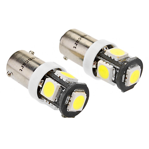 BAX9S 2,5 Вт 5x5060SMD 210-230LM 6000-6500K Белый свет Светодиодные лампы для автомобилей (DC 12V, 2-Pack)