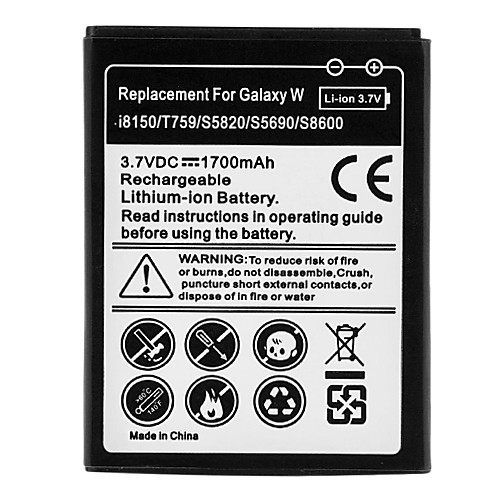 Заменить 1700mAh литий-ионная аккумуляторная батарея для Samsung M930/S5820/T589/T759 (3.7V)