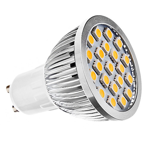 GU10 3W 21x5050smd 210-240LM 3000-3500K теплый белый свет водить пятна лампы (AC 110-130/ac 220-240)