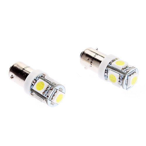 BA9S 1W 5-SMD 70LM 6000-6500K Белый свет Светодиодные лампы для автомобилей (DC 12V, 2-Pack)