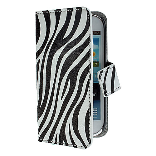 Zebra Pattern PU кожаный чехол с подставкой и карты памяти для Samsung Galaxy S3 мини-I8190