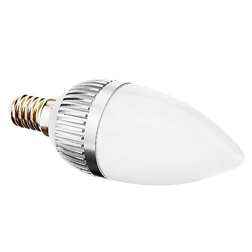 LED лампа в форме свечи (220-240V), холодный белый свет, E14 4W 6x2835SMD 340LM 6000K