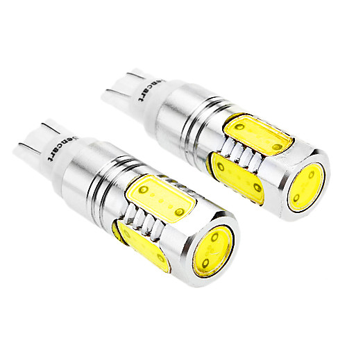 T10 7W 5-LED 330-380LM 6000-6500K Белый свет Светодиодные лампы для автомобилей (DC 12-24В, 2-Pack)