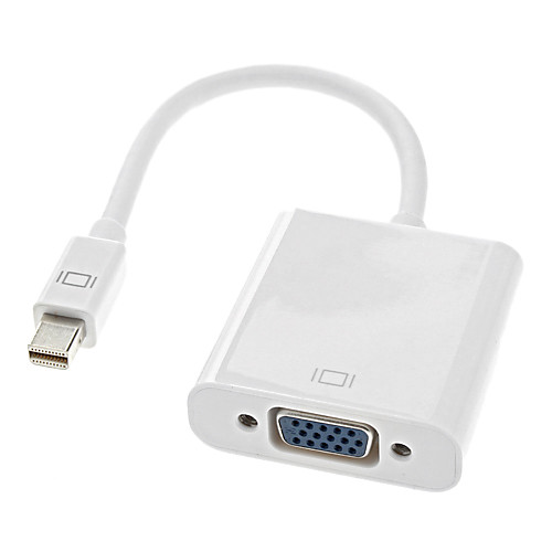 Кабель 1FT Mini DisplayPort | Thunderbolt на VGA Female, длиной 0.3 м, белый, для MacBook Air/MacBook Pro/iMac/Mac mini