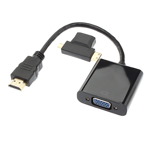 [Xmassale] HDMI v1.3 с VGA м / ж кабель  Micro HDMI v1.3 / Mini HDMI v1.3 с HDMI v1.3 м / ж адаптера