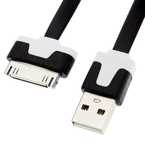 30-контактный разъем для USB M / M синхронизации данных зарядный Черный Шлейф для iPhone 4/4S и другие (95см)