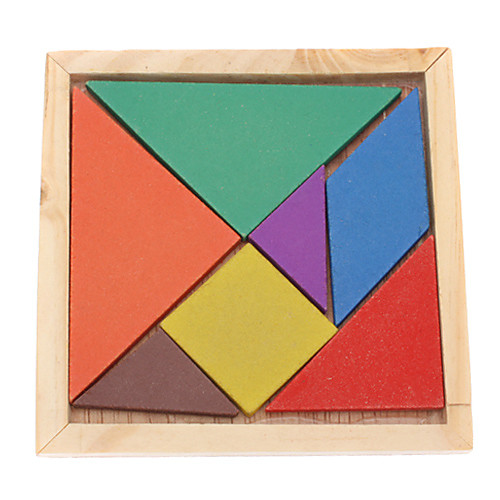 Детский 7pcs Красочные совета Tangram IQ головоломки Образование игрушки набора