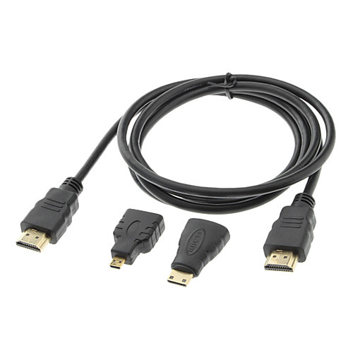 Высокоскоростной кабель HDMI с, Mini HDMI, Micro HDMI в 1.5 метра