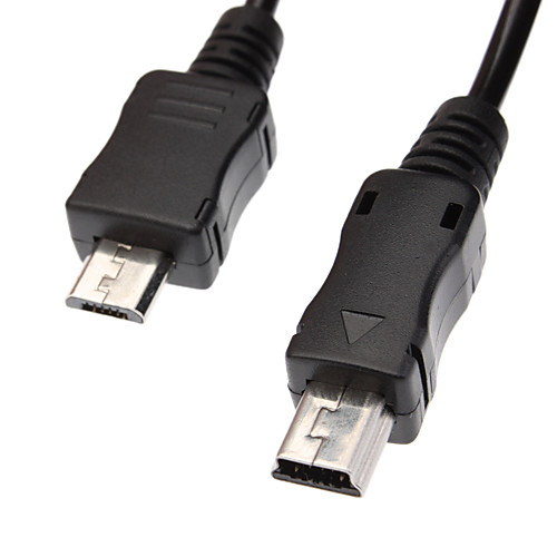 

Mini USB мужчина к Micro USB Мужской Выдвижной кабель для передачи данных черный (0.8m)